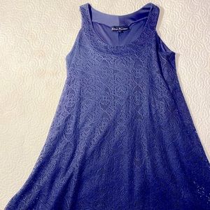 Navy Blue Lace Dress